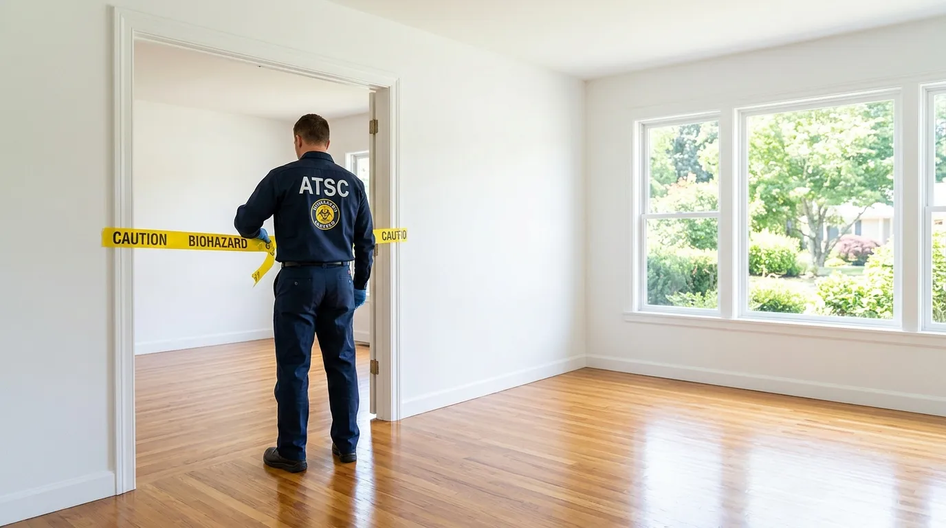 Certified biohazard cleanup crew performing Decomposition Cleanup in Paoli